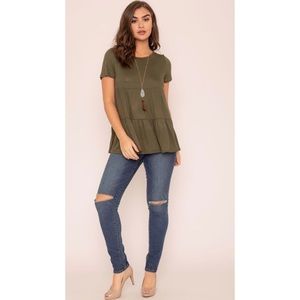 Bell sleeved top